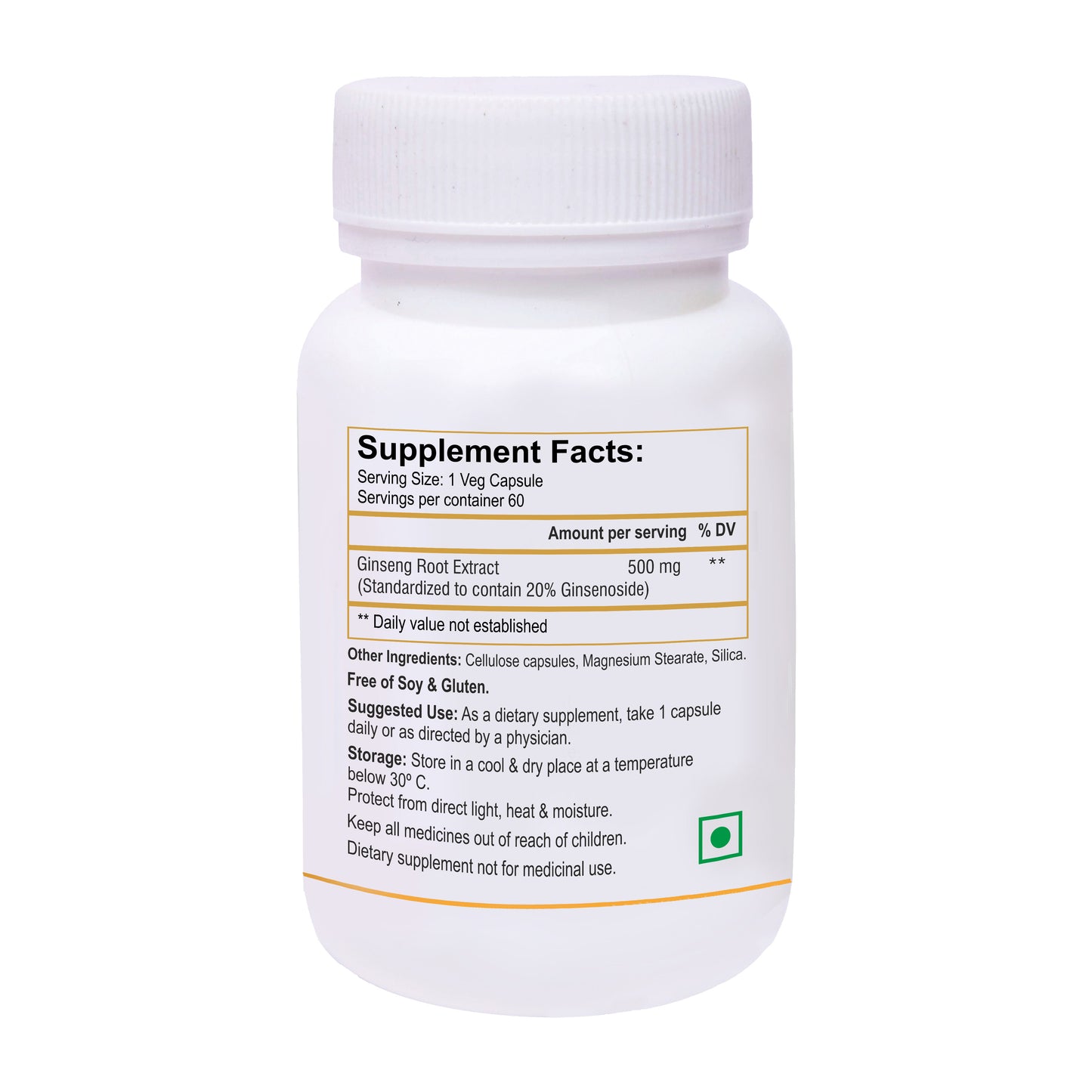 Biotrex Ginseng 500mg - 60 Capsules