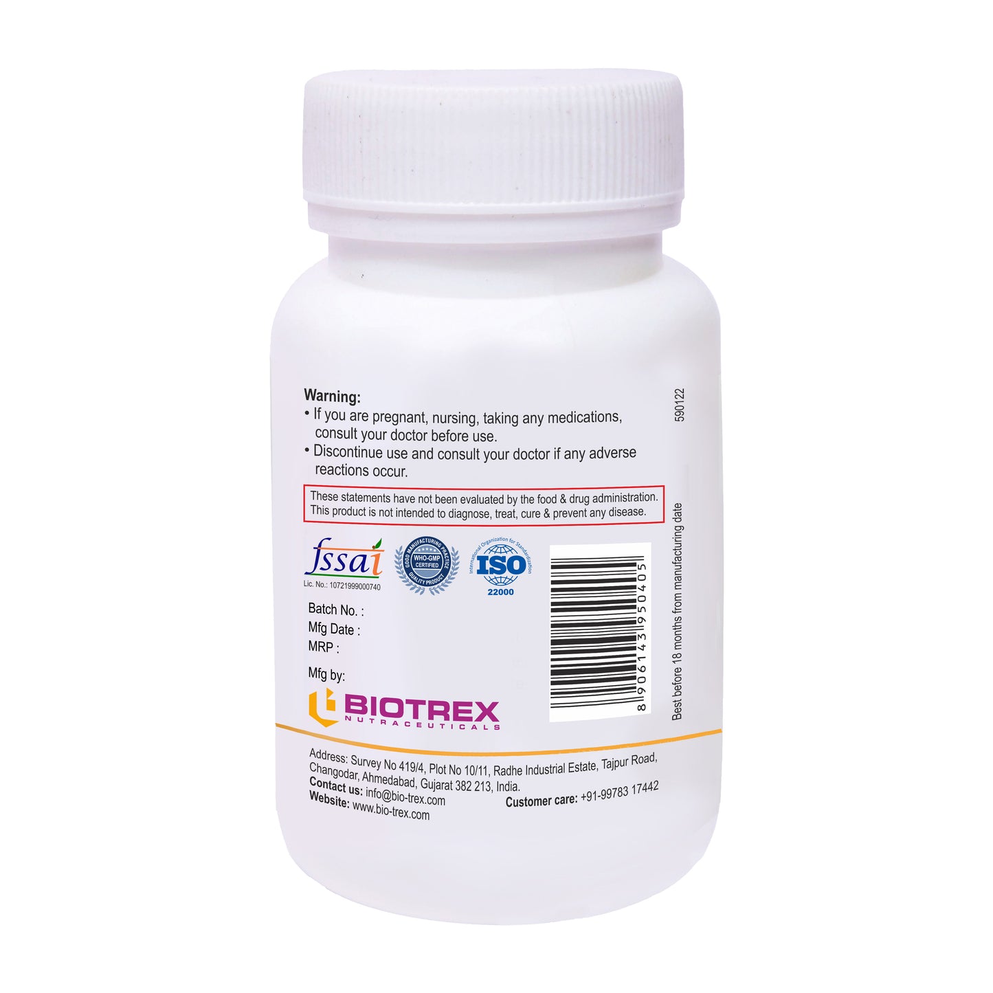 Biotrex Ginseng 500mg - 60 Capsules