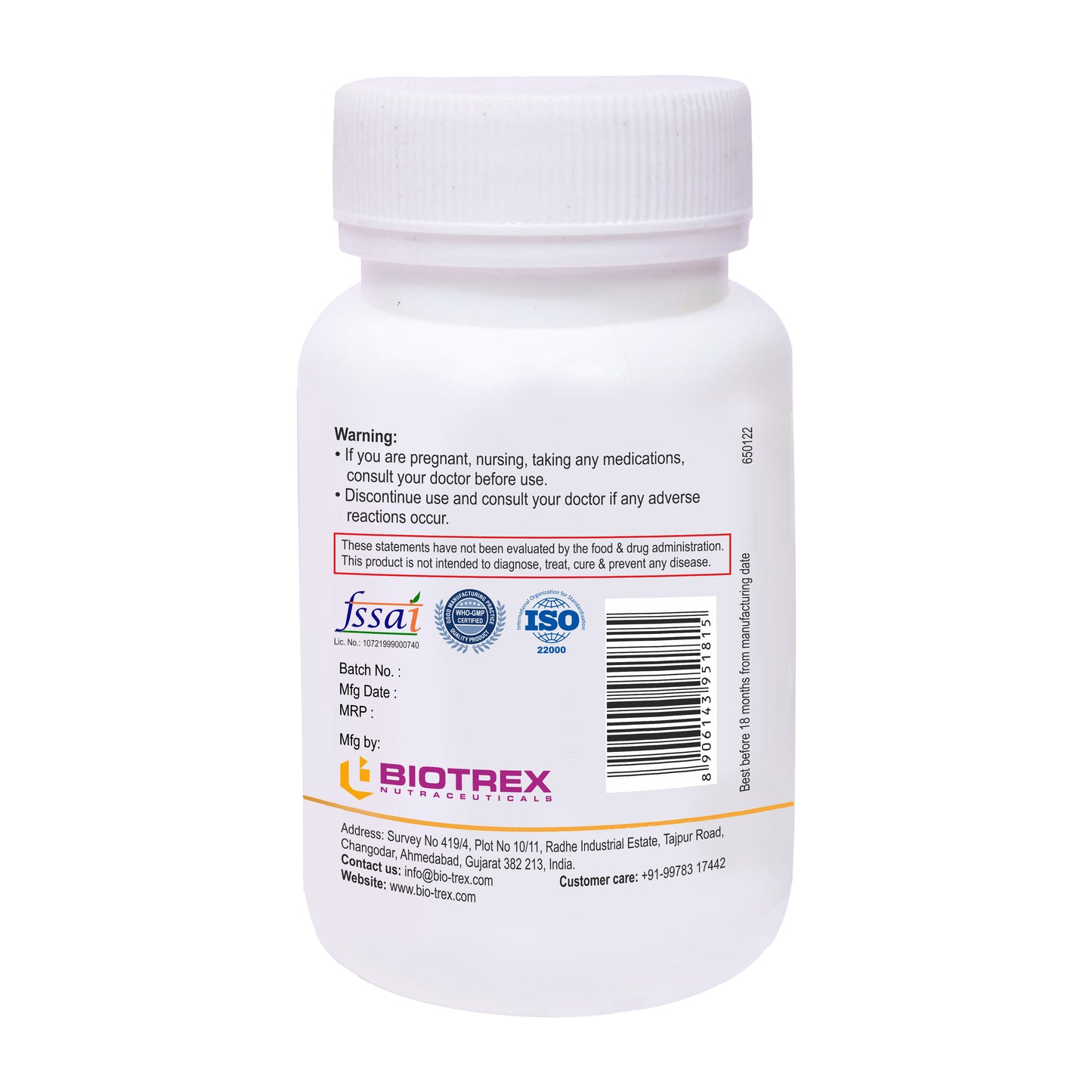 Biotrex Glutathione 250mg - 60 Capsules