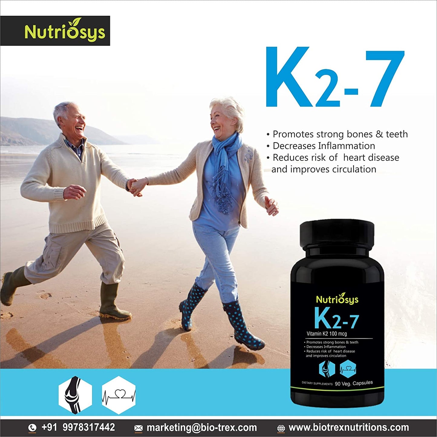 Nutriosys Vitamin K2-7 100mcg - 90 Capsules