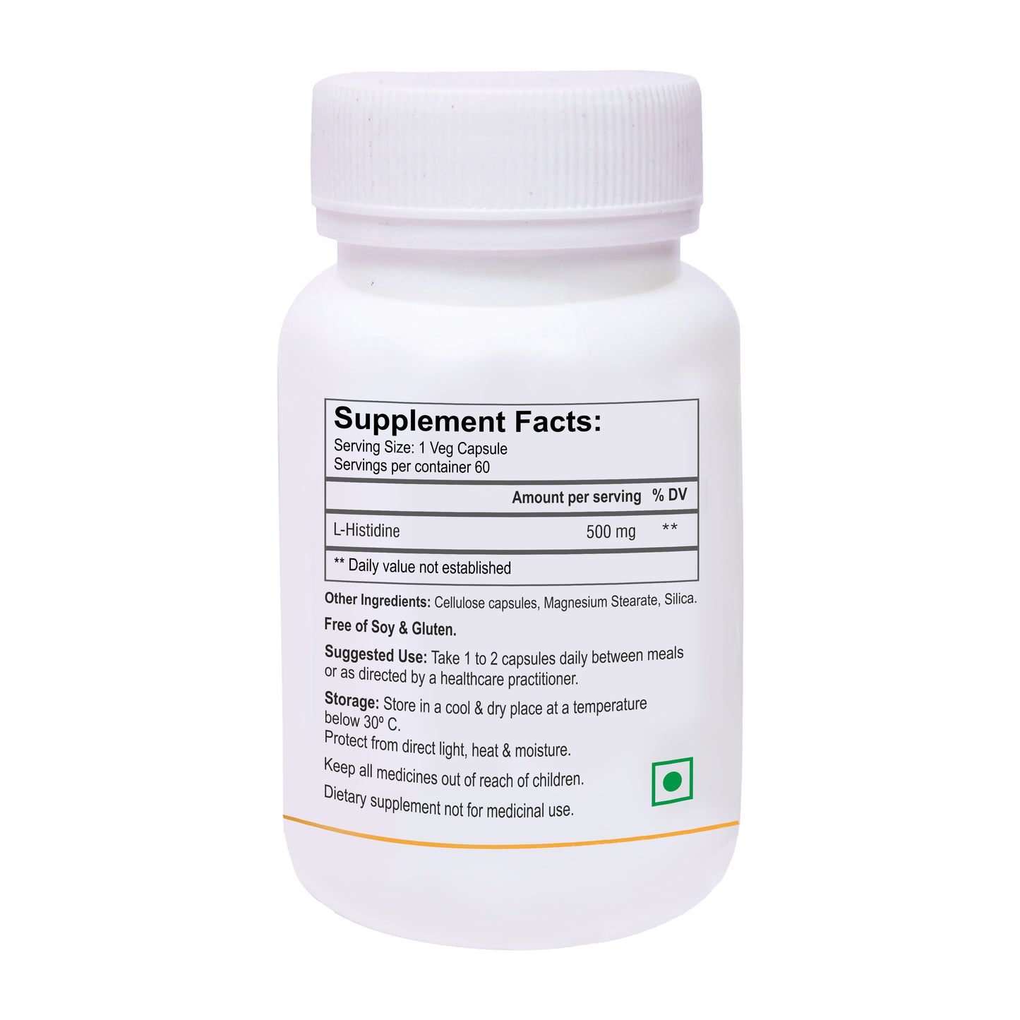 Biotrex L-Histidine 500mg - 60 Capsules