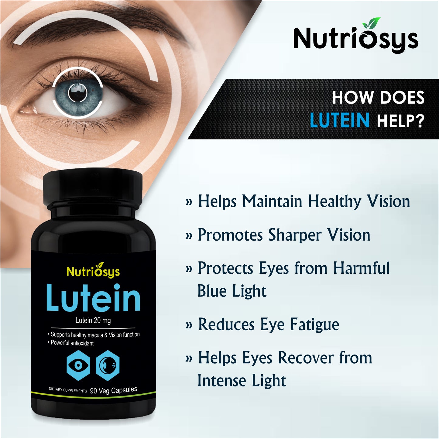 Nutriosys Lutein 20mg - 90 Capsules