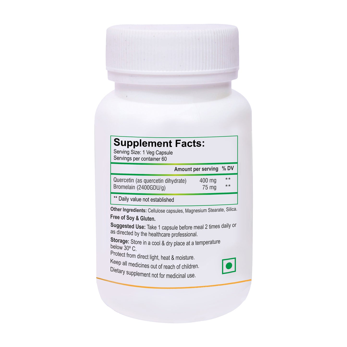 Biotrex Quercetin with Bromelain 400mg - 60 Capsules