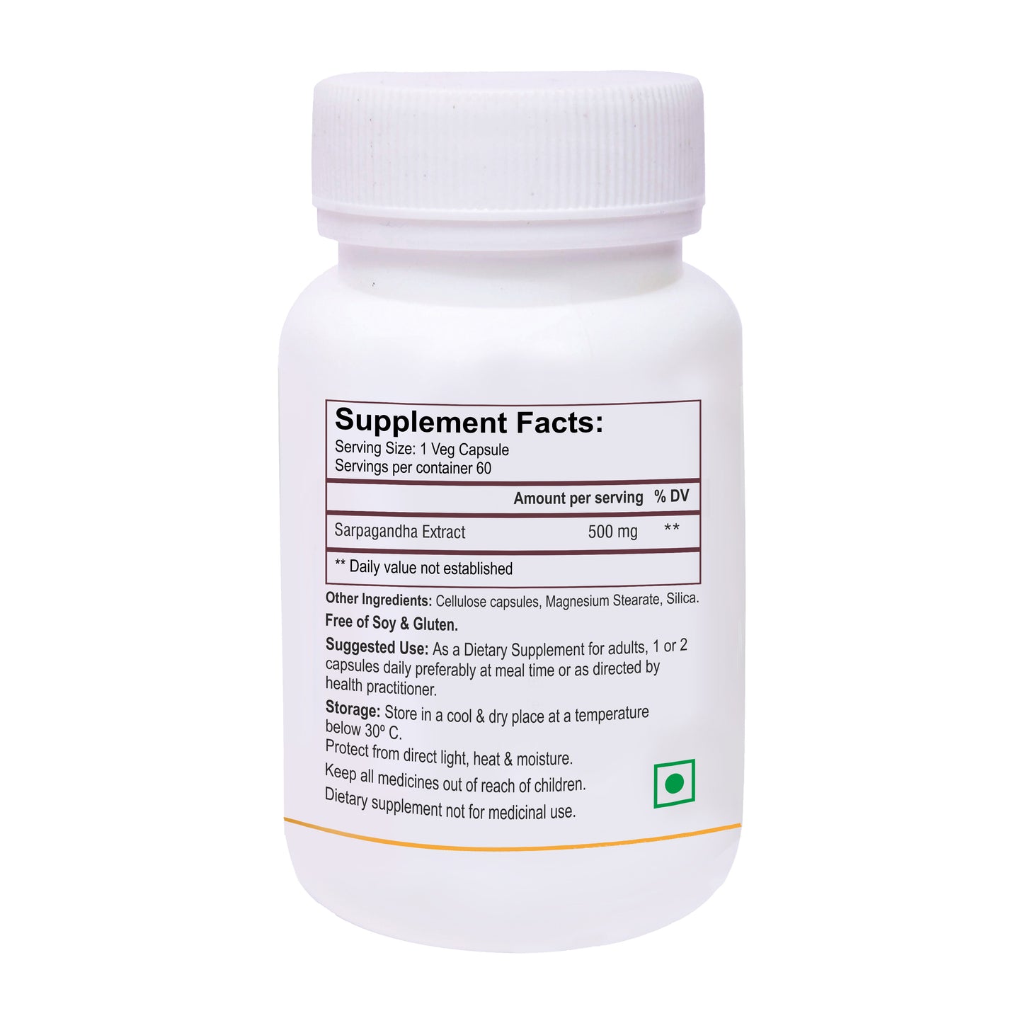 Biotrex Sarpgandha 500mg - 60 Capsules