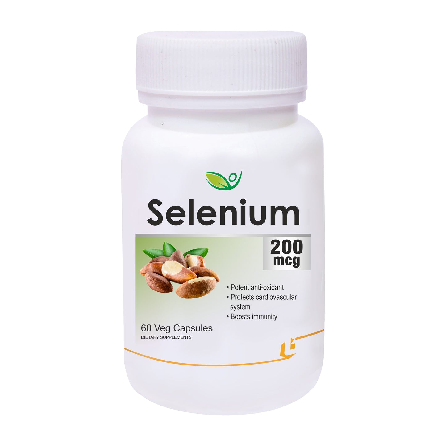 Biotrex Selenium 200mcg - 60 Capsules Immune System Support, Thyroid Function, Cancer Prevention & Cardiovascular Health