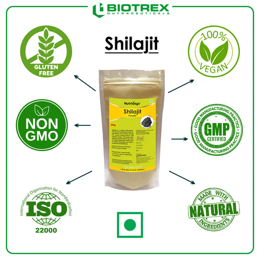 Nutriosys Shilajit Herbal Powder - 200gram Energy and Stamina & Antioxidant and Anti-Inflammatory Properties