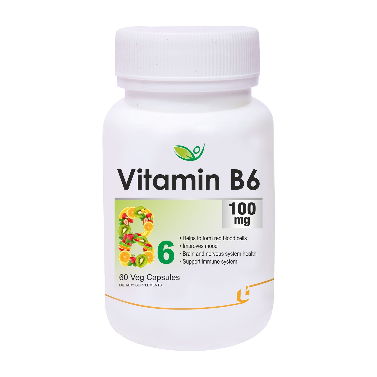 Biotrex Vitamin B6 100mg - 60 Capsules Cognitive Function, Neurotransmitter Production & Hormonal Balance