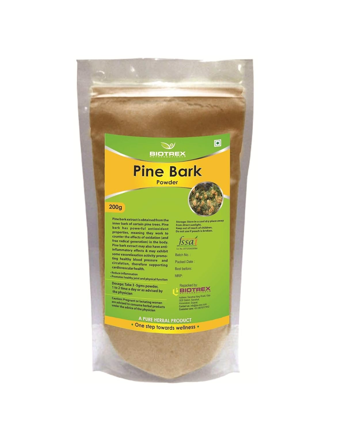 Biotrex Nutraceuticals Pine Bark Herbal Powder - 200 g – BIOTREX ...