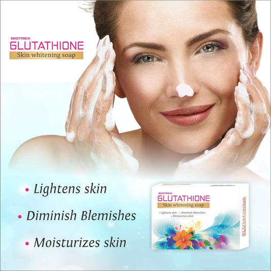 Biotrex Nutraceuticals Glutathione Skin Whitening Soap, 75gm - Pack of 6