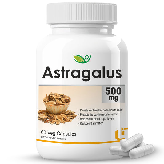 Biotrex Astragalus 500mg Supplement - 60 Veg Capsules