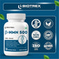 Biotrex NMN 500 Supplement, 99% High Purity, NAD Booster, Healthy Energy Levels & Skin Health - 30 Vegetarian Capsules
