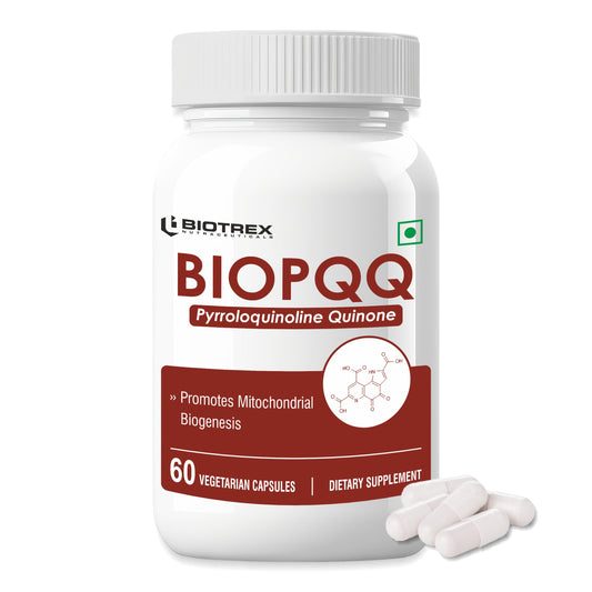 Biotrex Bio Pqq 20mg With Calcium Supplement - 60 Veg Capsules, pqq as (pyrroloquinoline Quinone disodium salt)