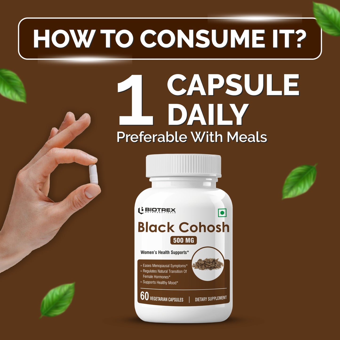 Biotrex Black Cohosh 500mg - 60 Capsules