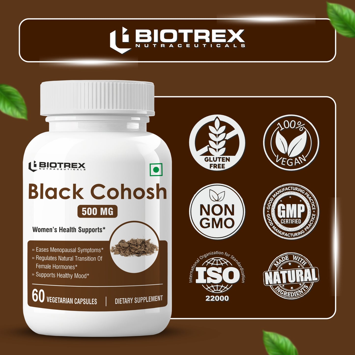 Biotrex Black Cohosh 500mg - 60 Capsules