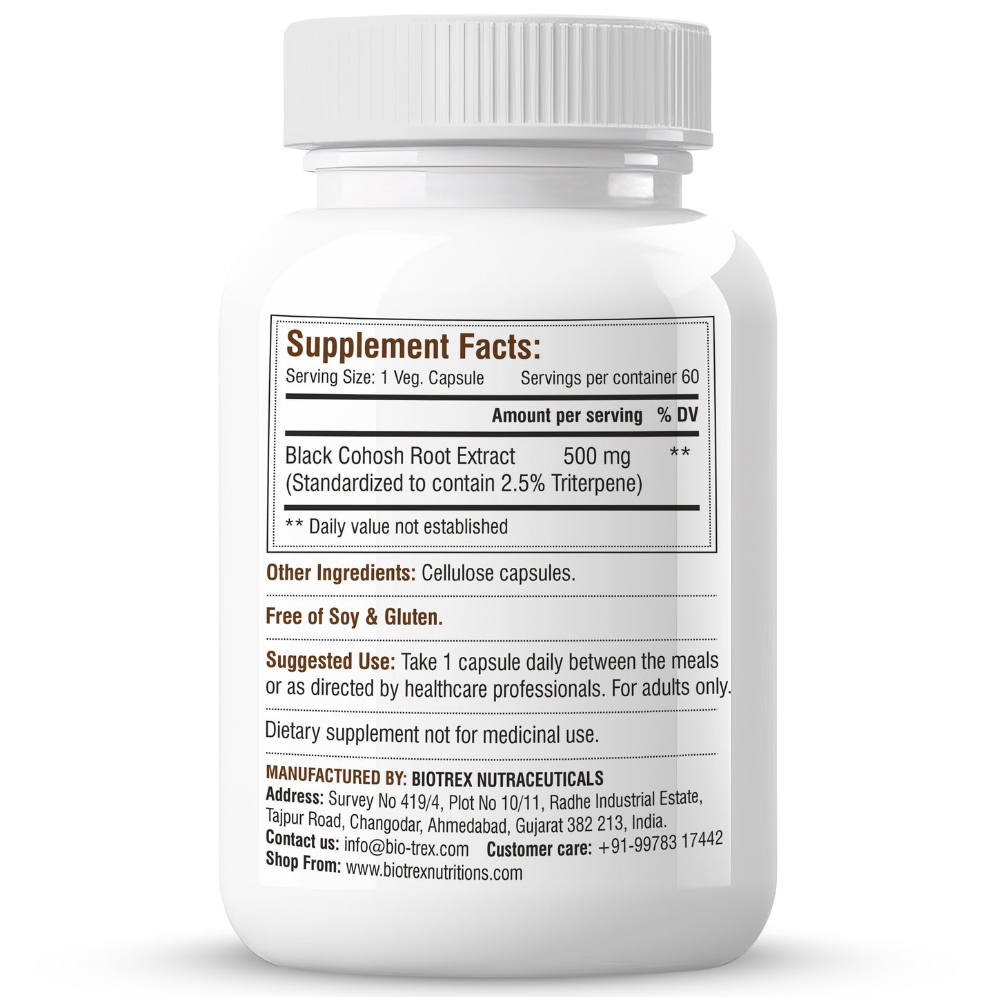 Biotrex Black Cohosh 500mg - 60 Capsules