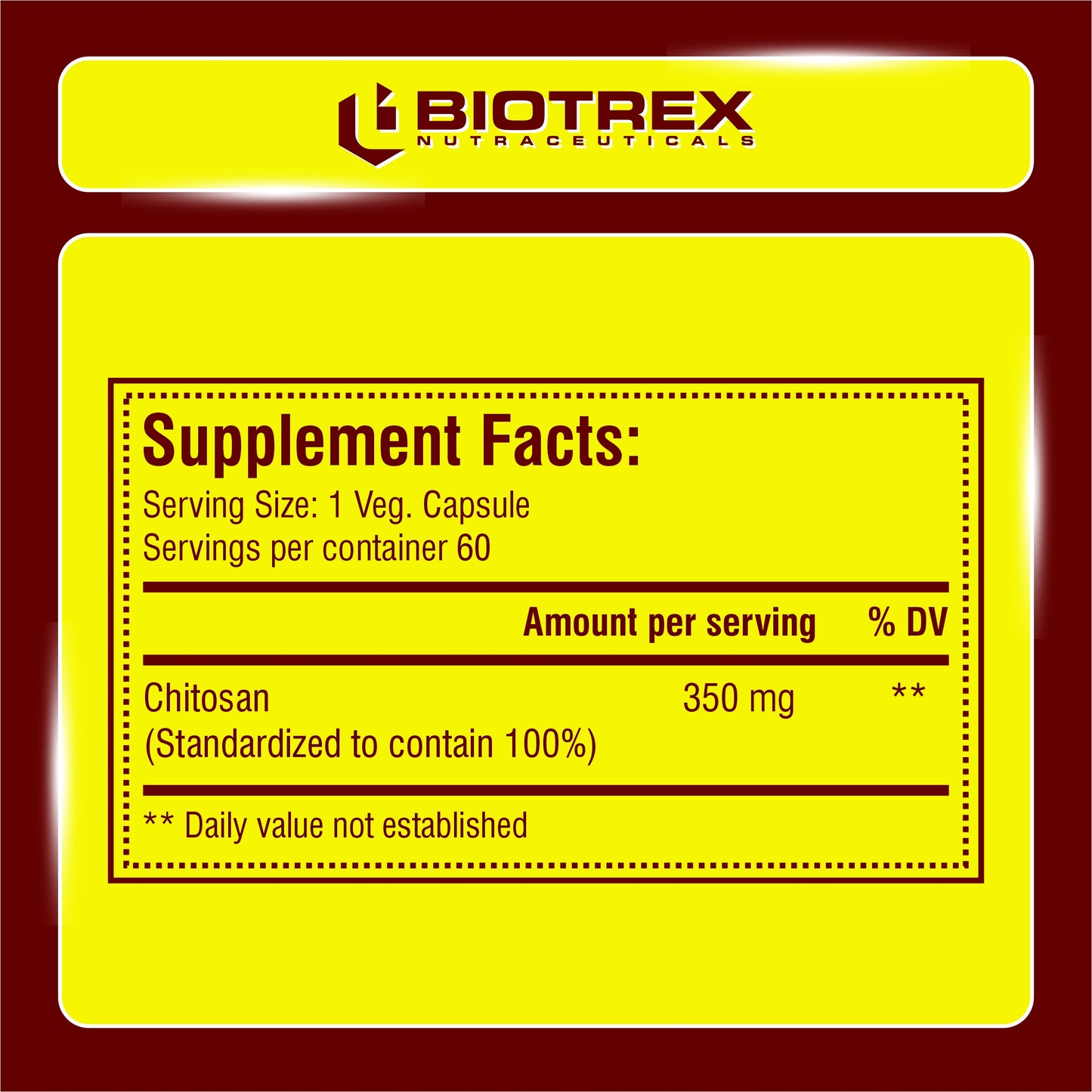 Biotrex Chitosan 350mg - 60 Capsules