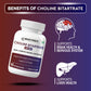 Biotrex Choline Bitartrate 650mg Supplement | High Purity Grade | Healthy Brain, Liver, Heart, Nervous System & Cognitive Function - 60 Veg Capsules