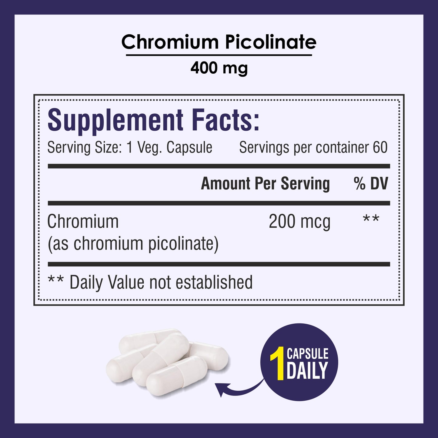 Biotrex Chromium Picolinate 200mcg - 60 Capsules