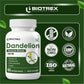 Biotrex Dandelion 500mg - 60 Capsules, Antioxidant, Detoxifies Liver, Digestive Aid
