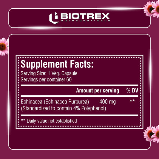 Biotrex Echinacea 400mg - 60 Capsules