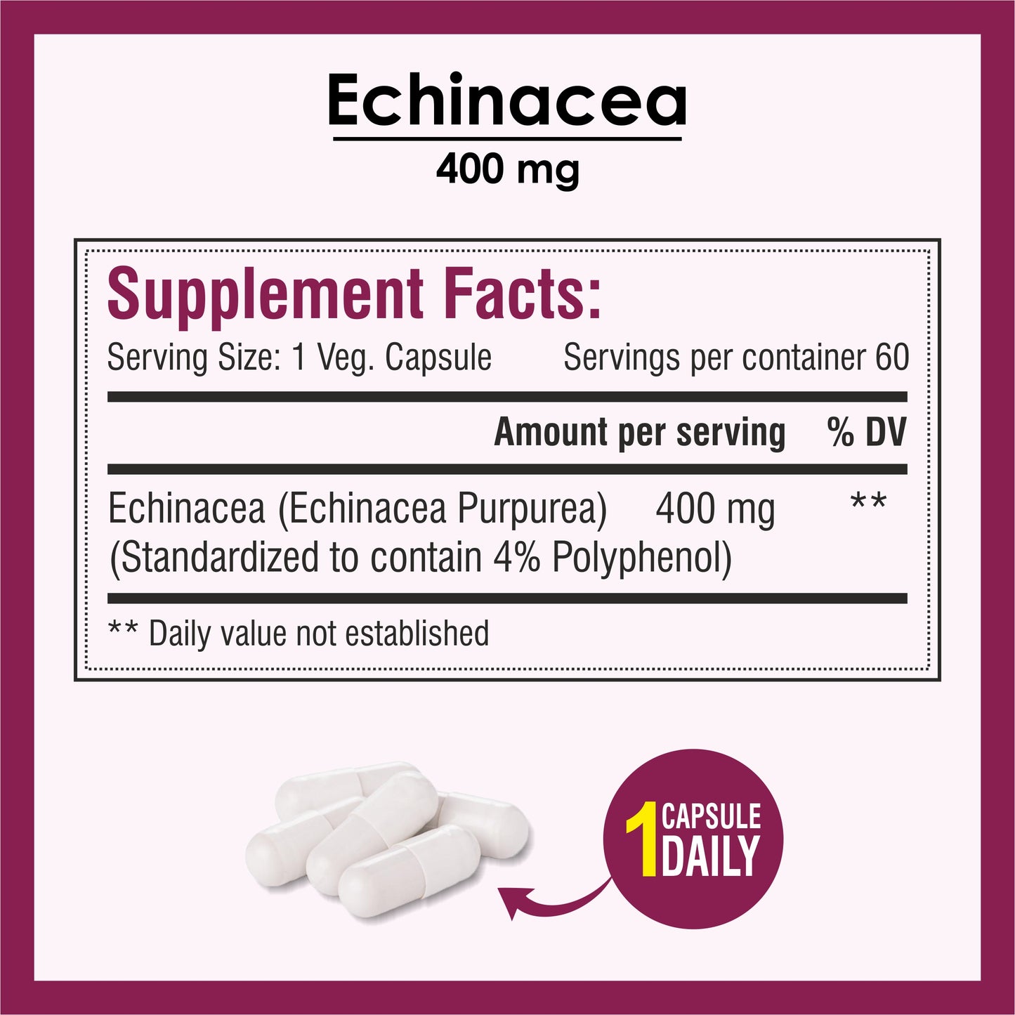 Biotrex Echinacea 400mg - 60 Capsules