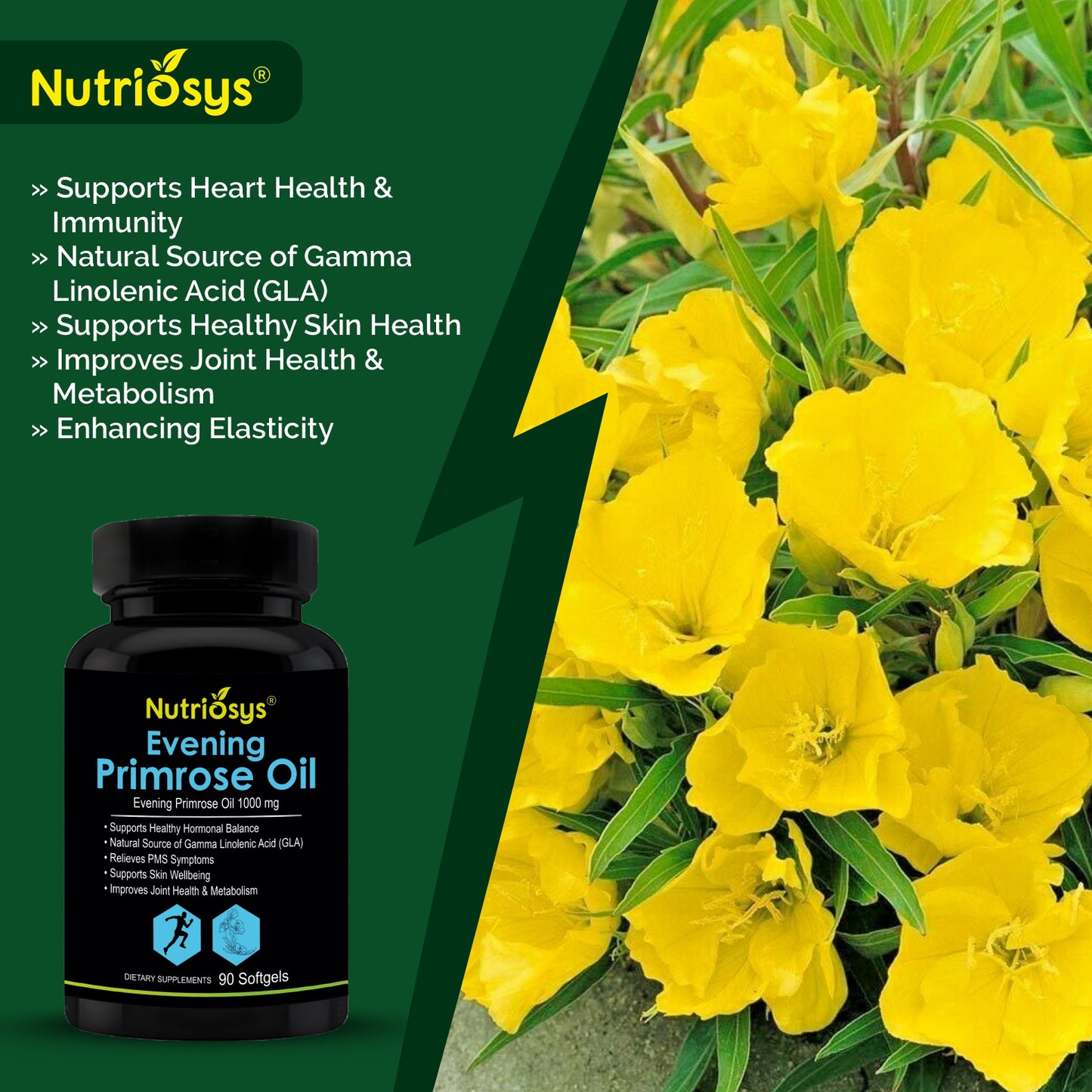 Nutriosys Evening Primrose Oil 1000mg - 90 Softgels