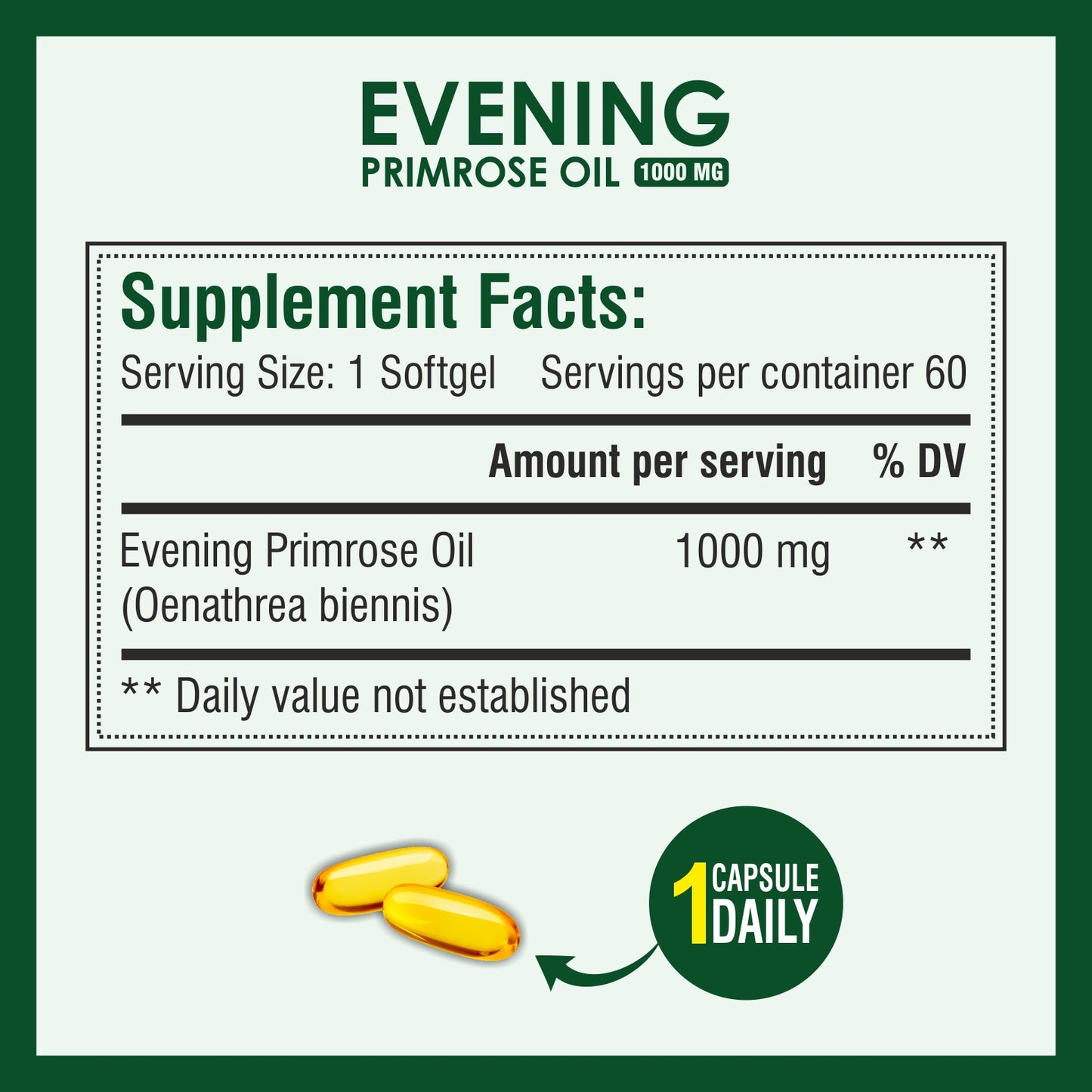 Biotrex Evening Primrose Oil 1000mg - 60 Softgels