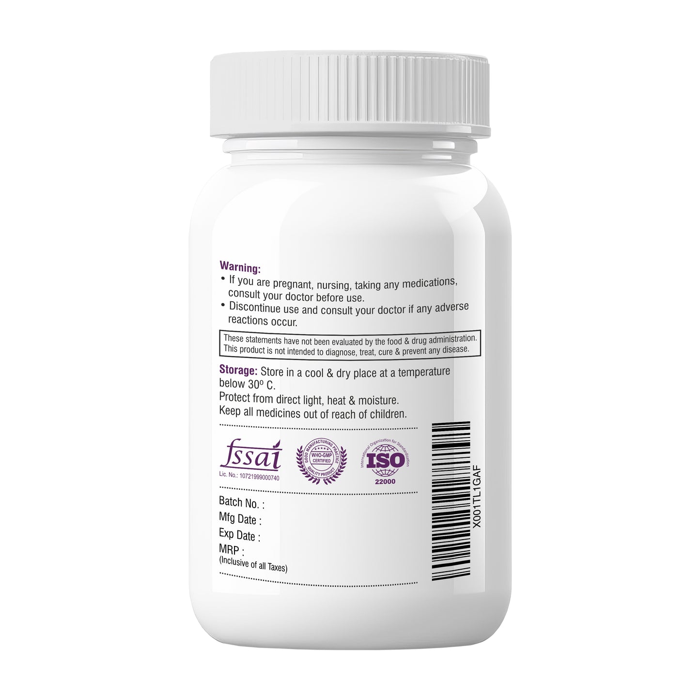 Biotrex Fiber Supplement - 60 Tablets