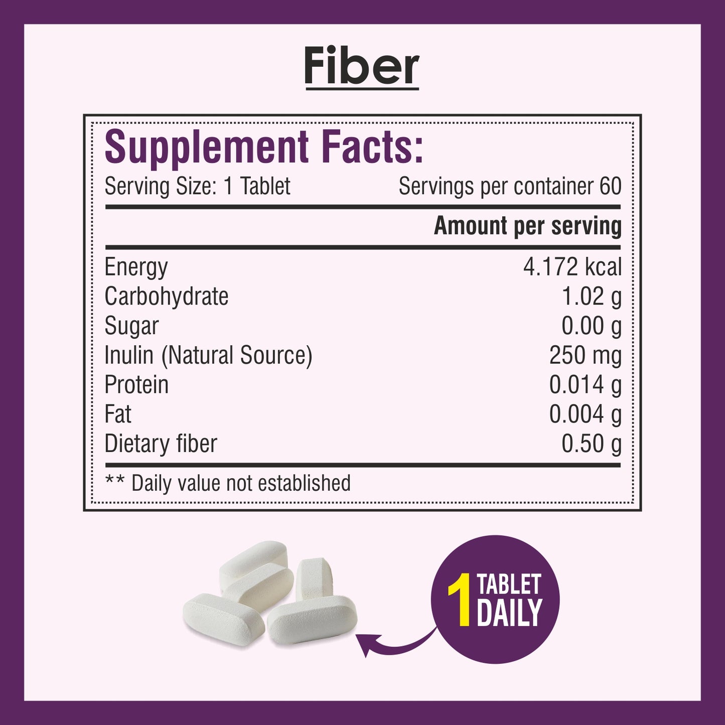 Biotrex Fiber Supplement - 60 Tablets