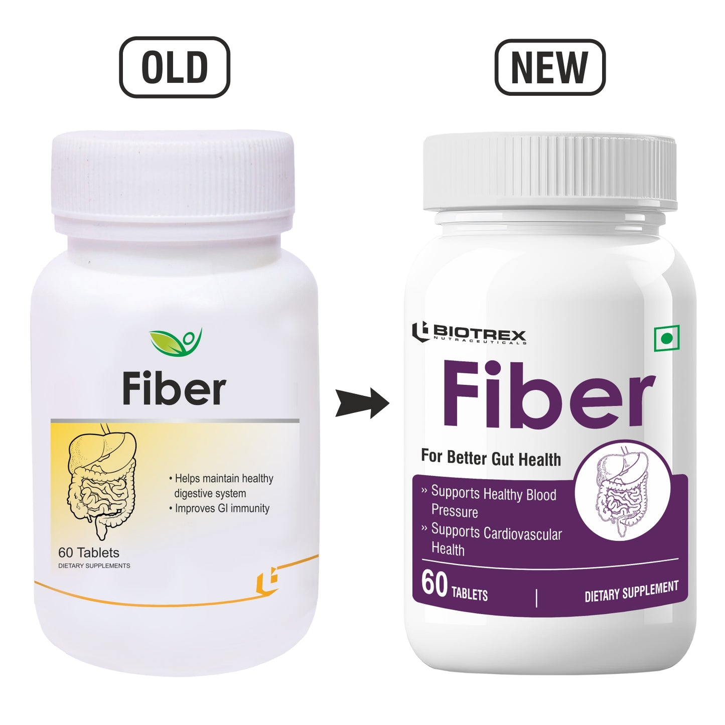 Biotrex Fiber Supplement - 60 Tablets