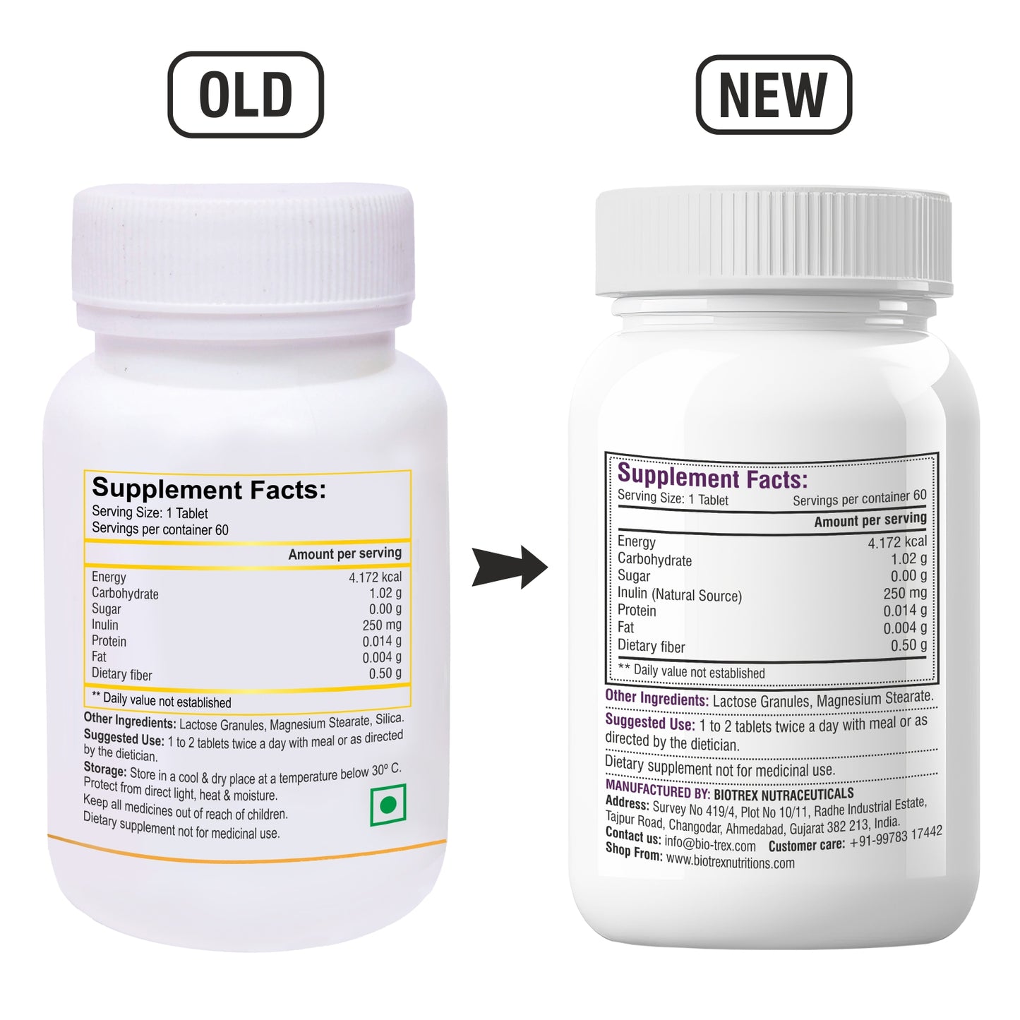 Biotrex Fiber Supplement - 60 Tablets
