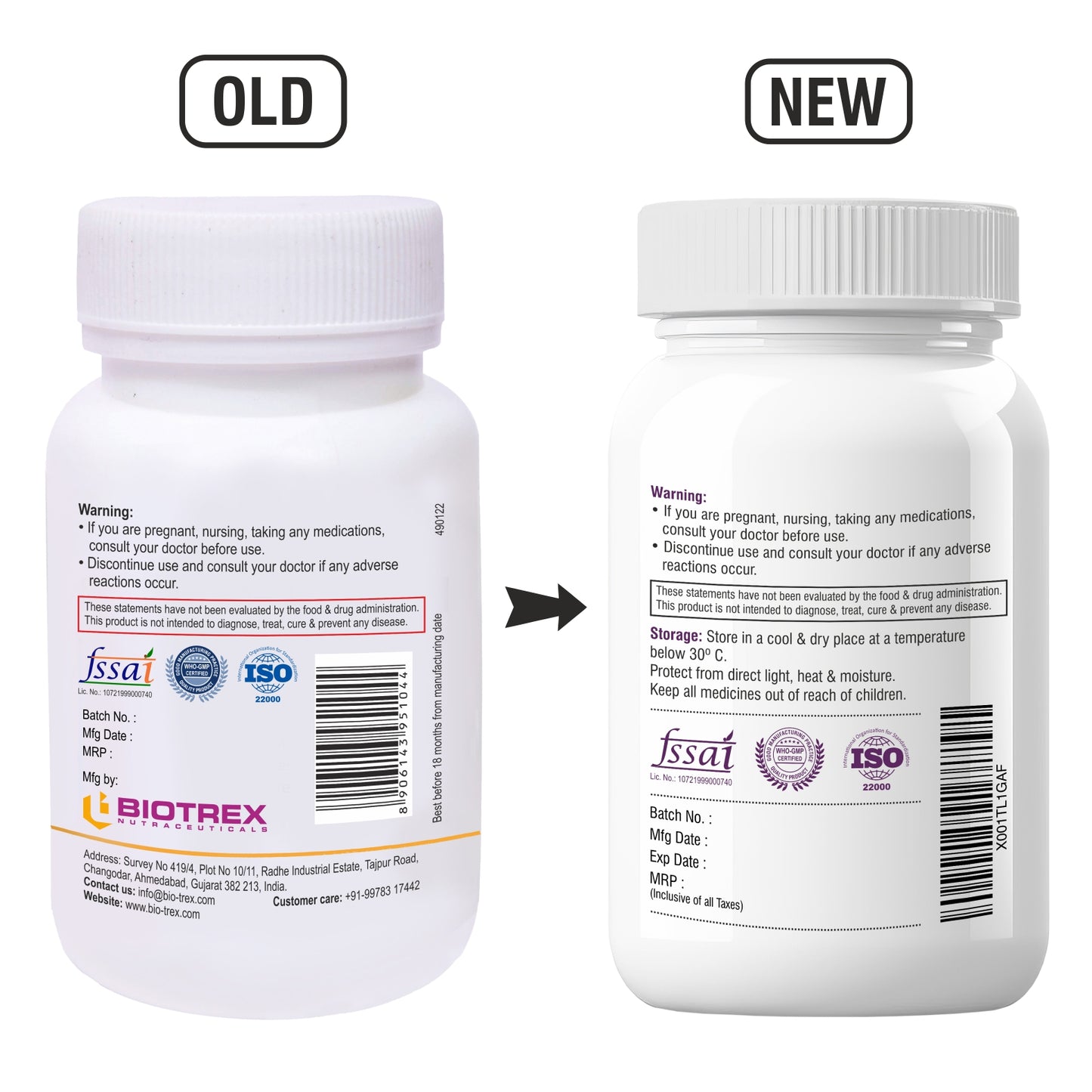 Biotrex Fiber Supplement - 60 Tablets