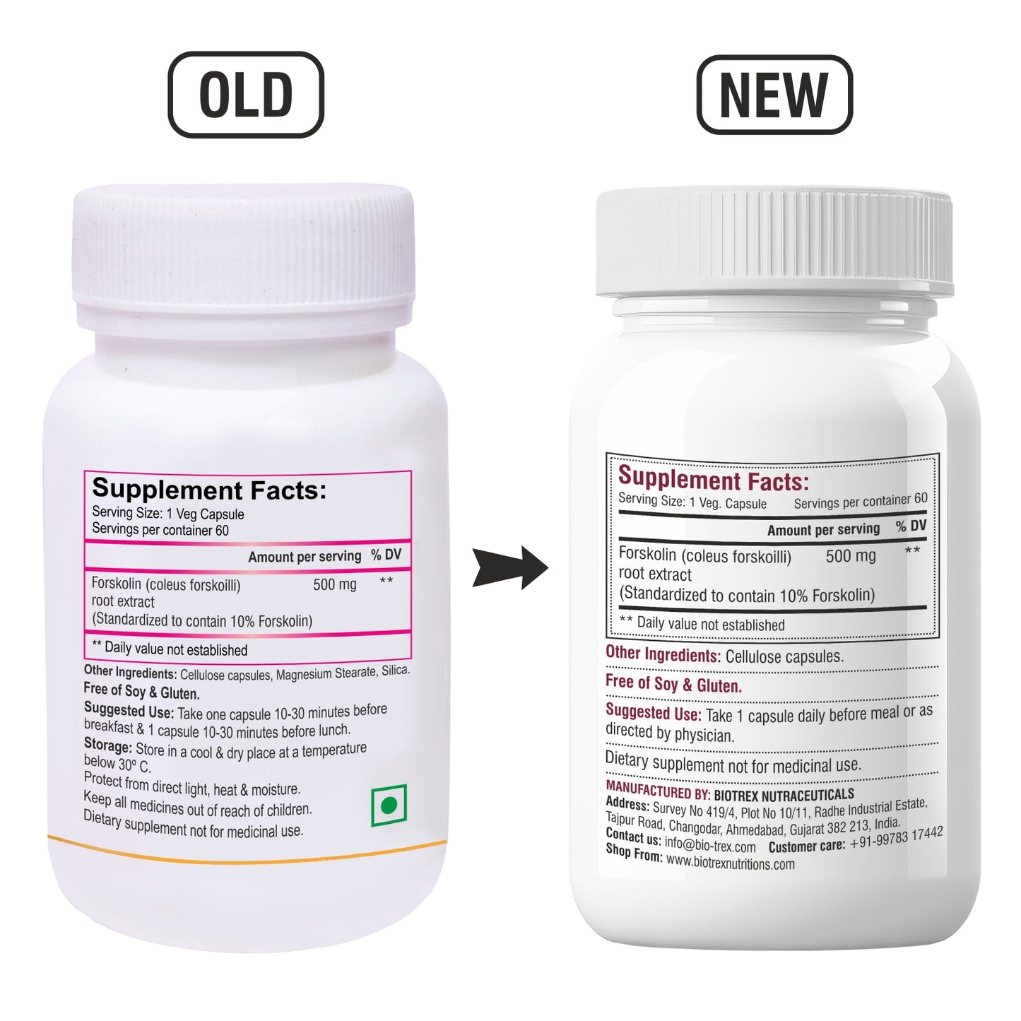 Biotrex Forskolin 500mg- 60 Capsules