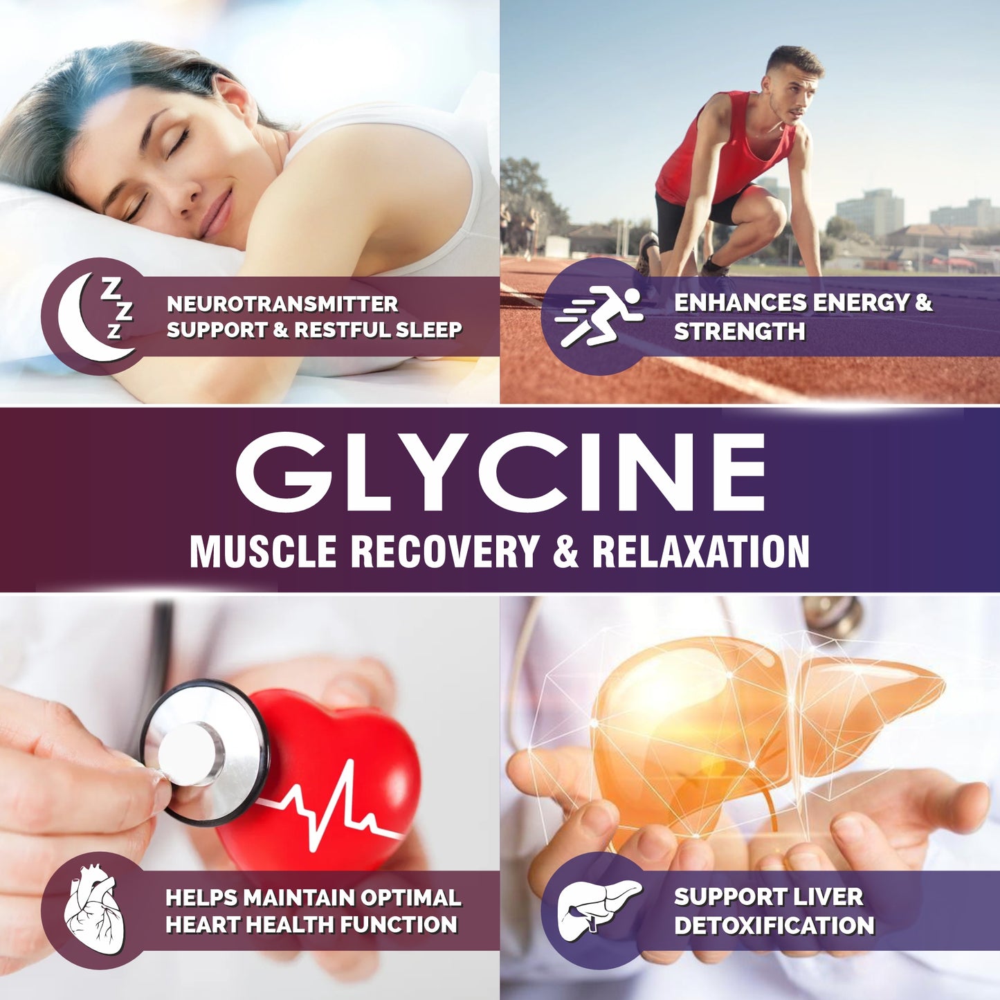 Biotrex Nutraceuticals Glycine Pure Amino Acid Powder | Muscle Recovery & Relaxation | Neurotransmitter Support & Restful Sleep | Enhances Energy & Strength | Unflavoured, Gluten Free - 250 gram (100 Servings)