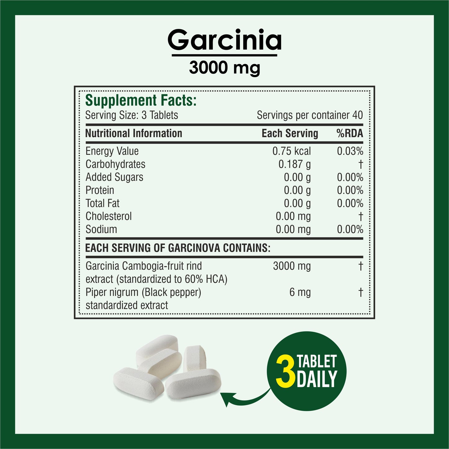 Biotrex Garcinia Cambogia 3000mg 60% HCA High Purity With Piperine 6mg, Boosts Metabolism & Energy Levels, Weight Loss Management, Fat Burner - 120 Veg Tablets
