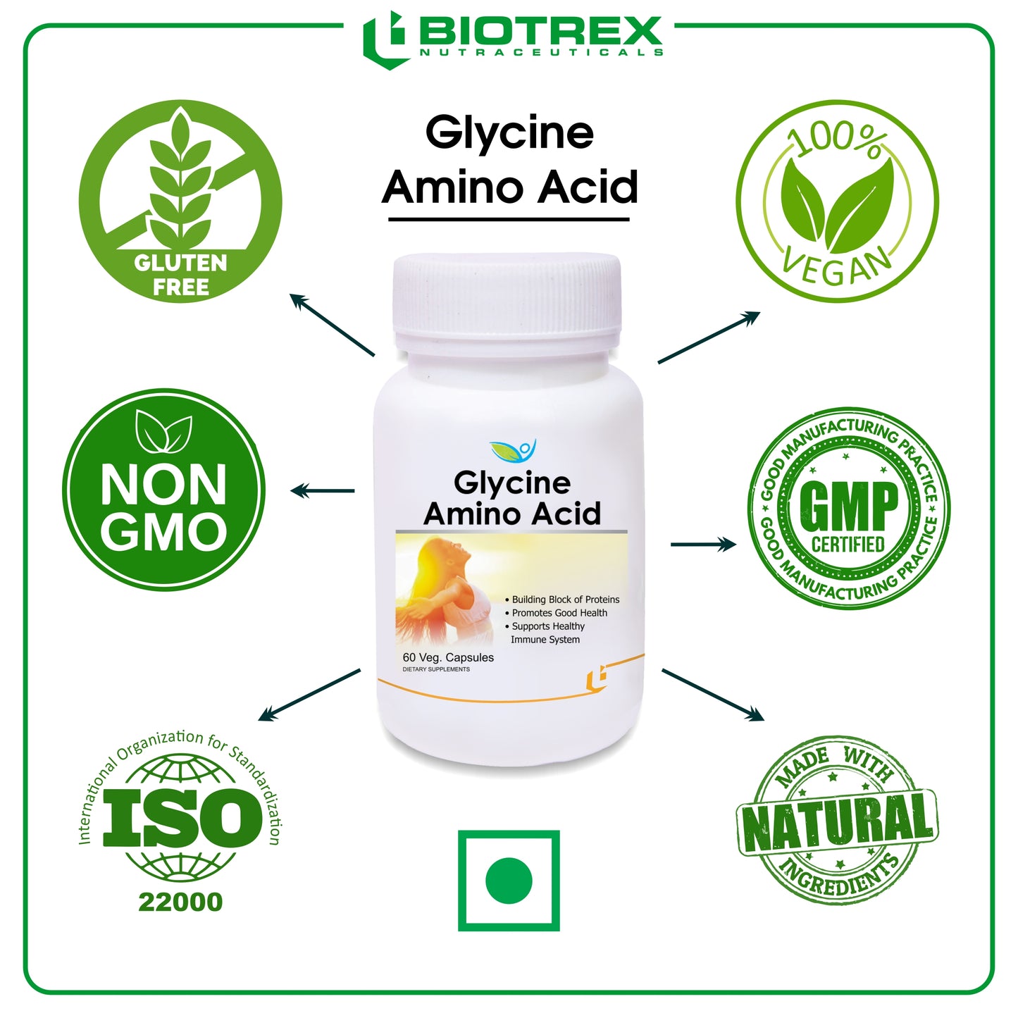 Biotrex Glycine Amino Acid - 60 Capsules