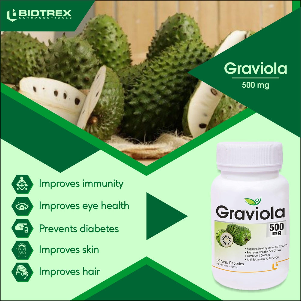 Biotrex Graviola 500mg - 60 Capsules