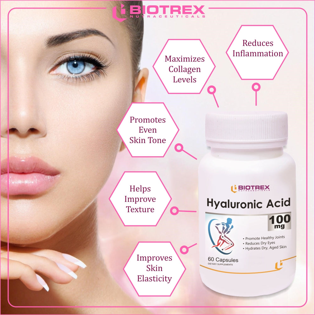 Biotrex Hyaluronic Acid 100mg - 60 Capsules