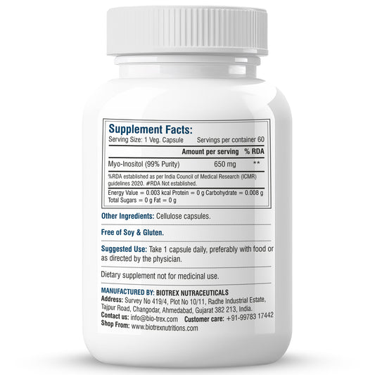 Biotrex Inositol 650mg - 60 Capsules