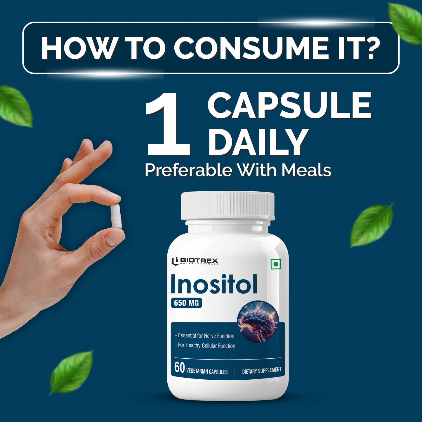 Biotrex Inositol 650mg - 60 Capsules