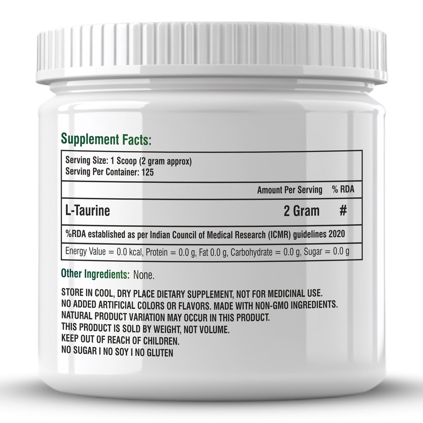 Biotrex Nutraceuticals L-Taurine Powder | Amino Acid Supplement For Athletic Performance | Cardiovascular Health & Enhances Muscle Function | Men & Women - 250Gram (Serving 125)