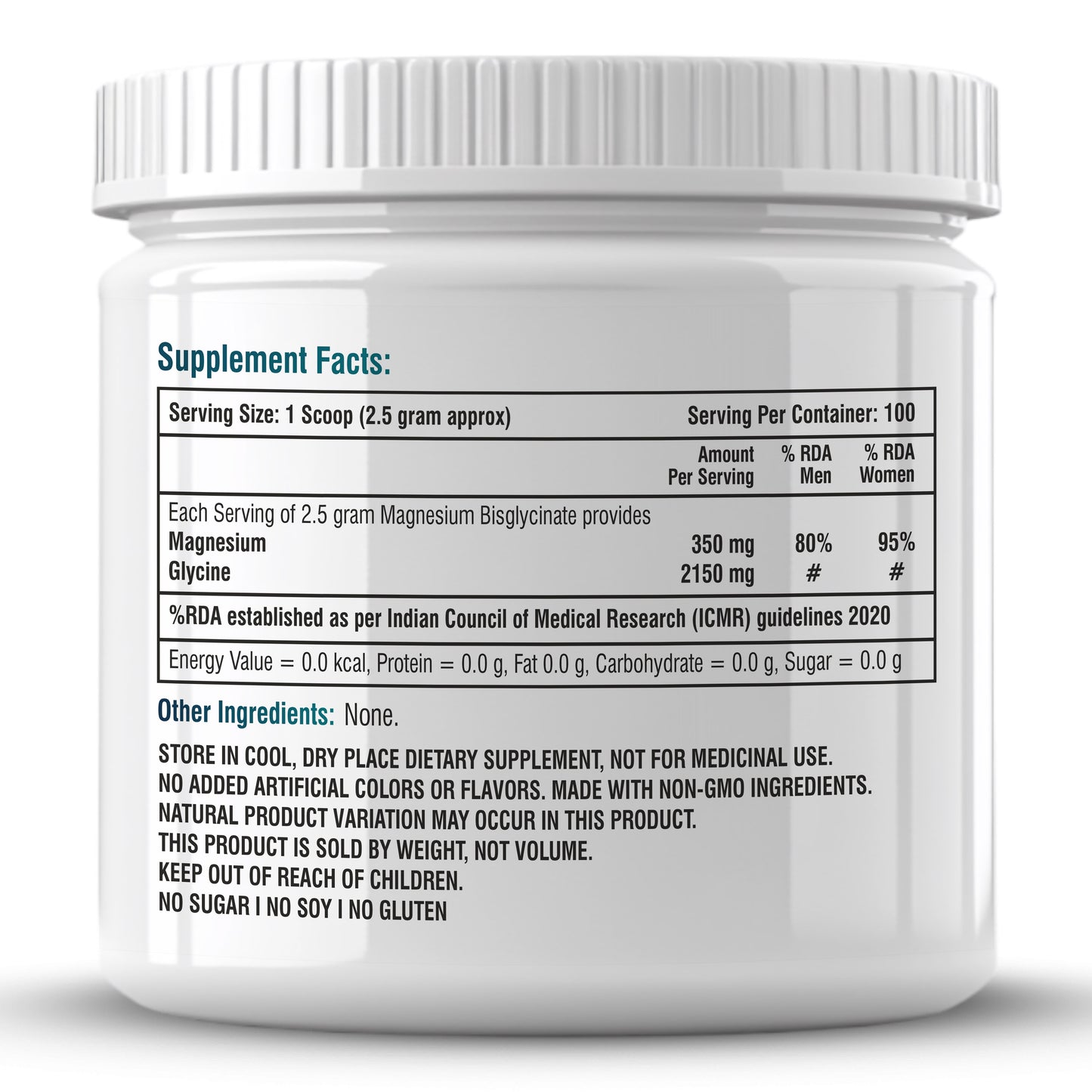 Biotrex Nutraceuticals Magnesium Bisglycinate Powder | Sleep, Cramps, Nerve & Muscle Health | Mood Balance & Energy Production | High Absorption - 250Gram (100 Servings)