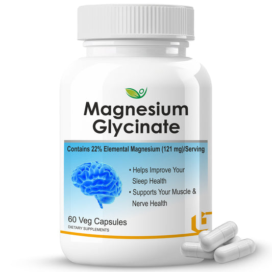 Biotrex Magnesium Glycinate 60 Veg Capsules, Supports Bone Health, Nerve & Muscle Function