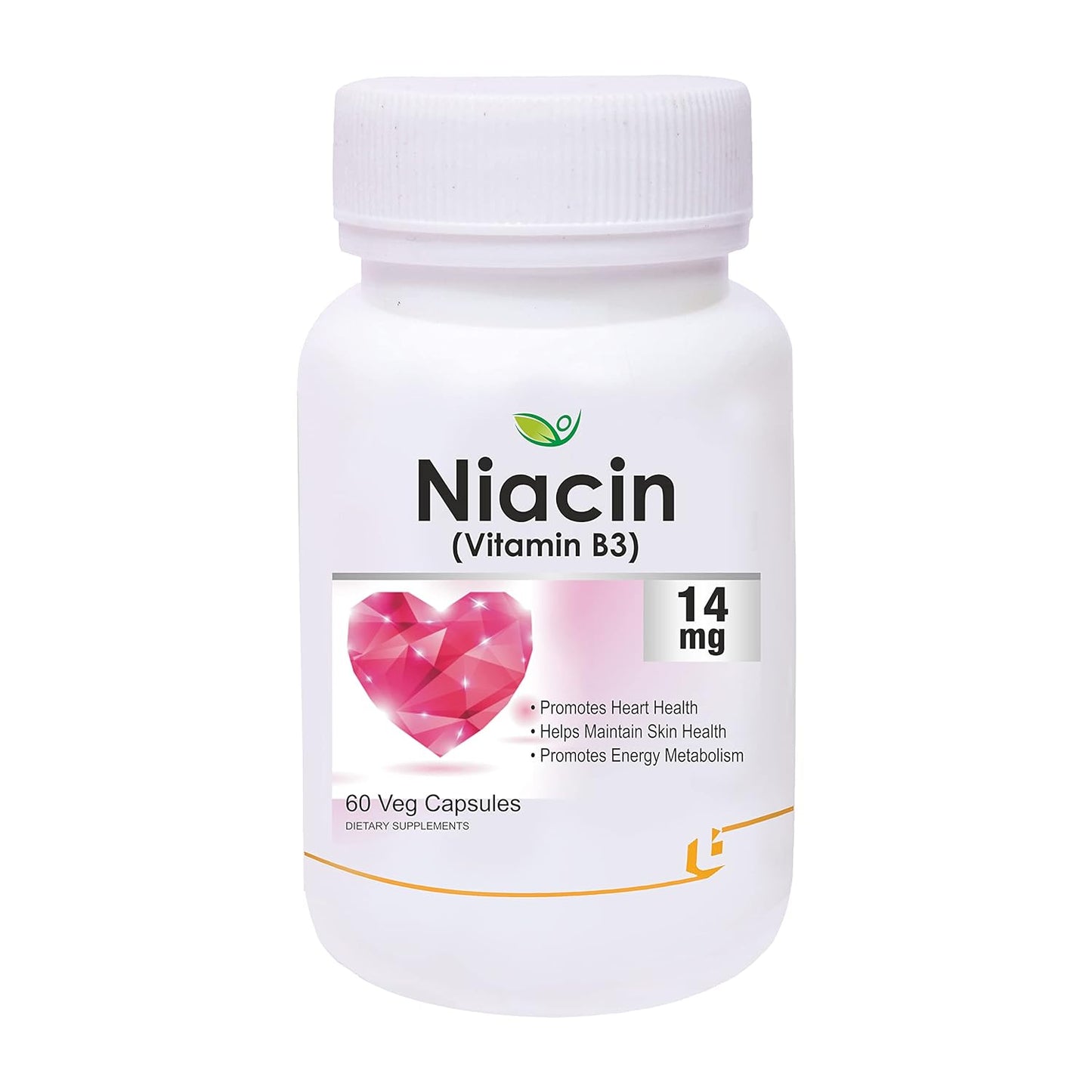 Biotrex Nutraceuticals Niacin 14mg Vitamin B3 With Inositol 50mg Supplement - 60 Veg Capsules