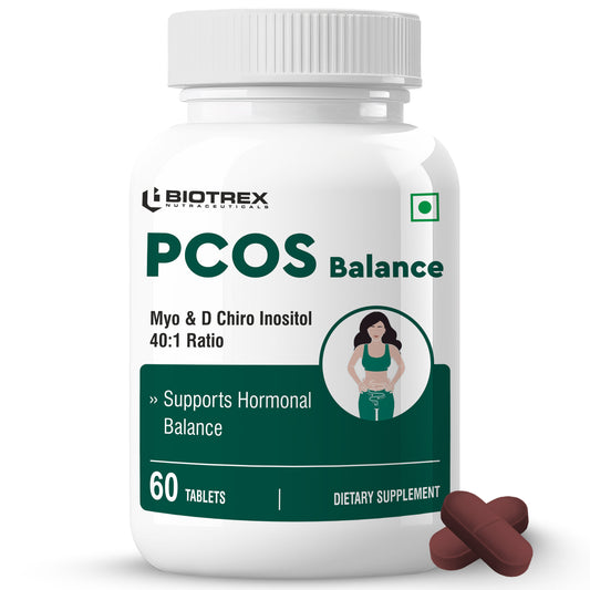 Biotrex PCOS Supplement for women With 40:1 Ratio, High Purity Pharma Grade Ingredients 2000mg Myo-Inositol to 50mg D-Chiro-Inositol - 60 Vegetarian Tablets