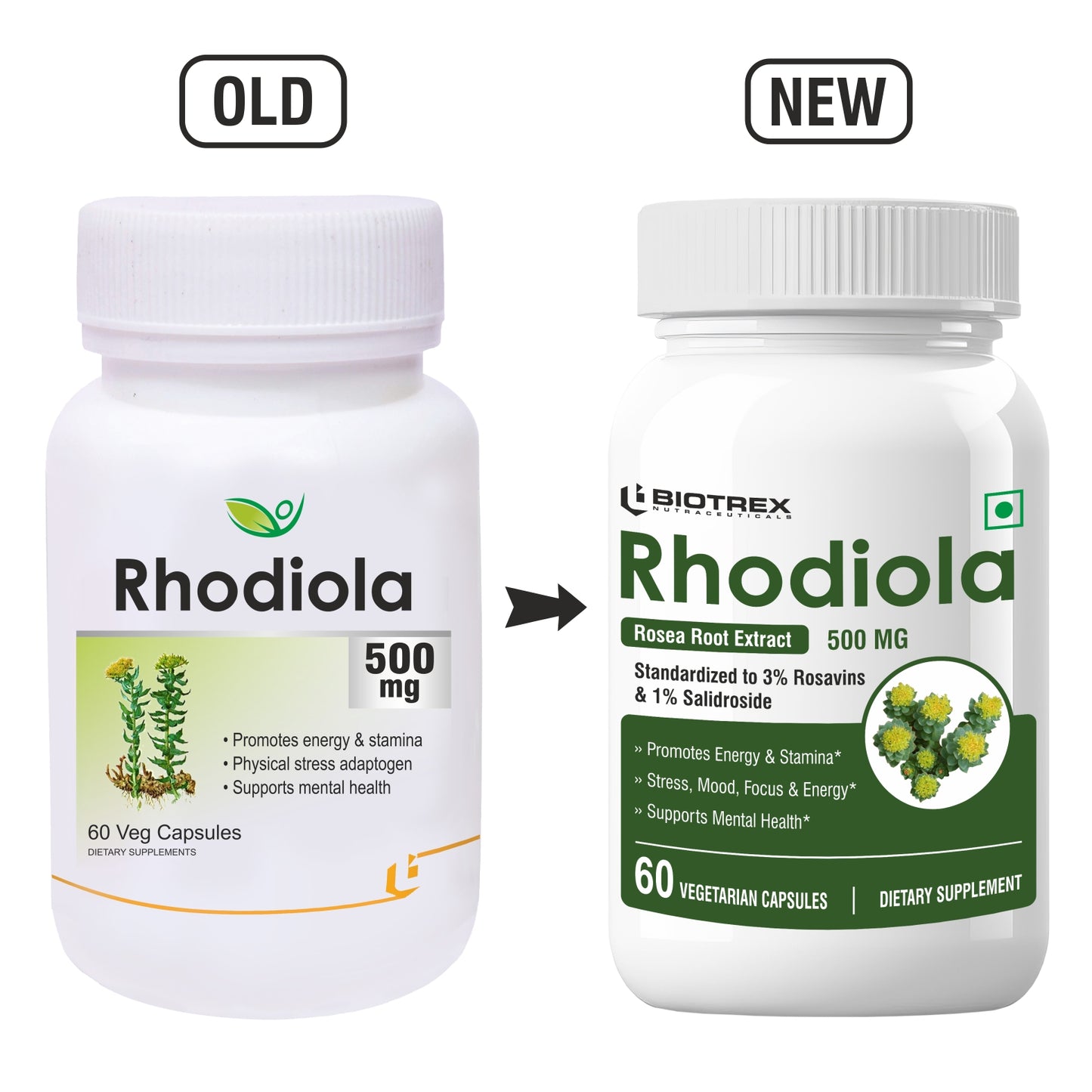 Biotrex Rhodiola 500mg - 60 Capsules