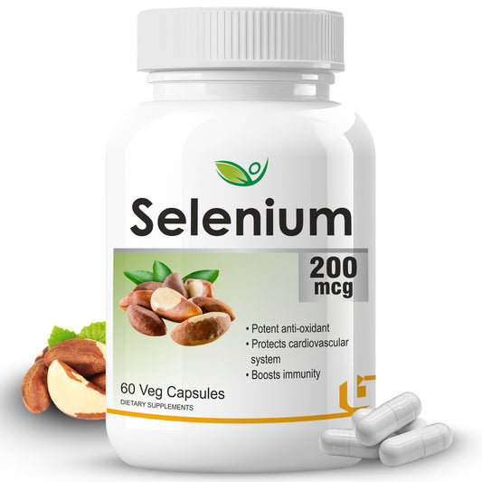 Biotrex Selenium 200mcg - 60 Capsules Immune System Support, Thyroid Function, Cancer Prevention & Cardiovascular Health