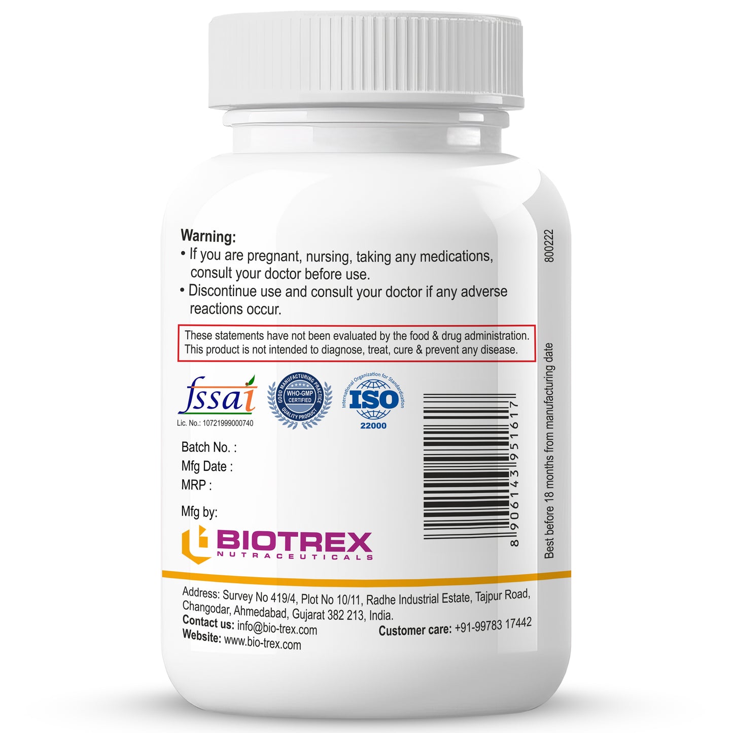 Biotrex Vitamin K2-7 100mcg - 60 Capsules Bone Health, Dental health support & Cardiovascular health benefits