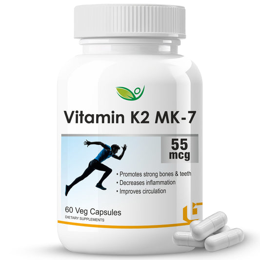 Biotrex Vitamin K2 as Mk-7 55mcg | Supports Bone Health | Promotes Heart Health | 60 Veg Capsules