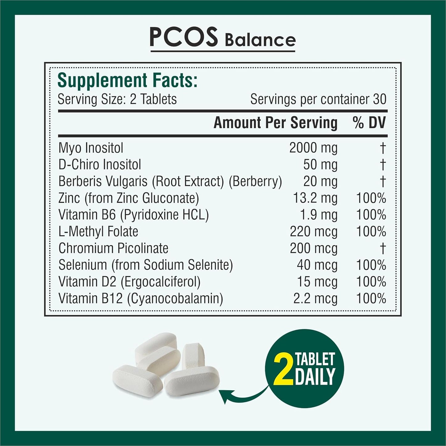 Biotrex PCOS Supplement for women With 40:1 Ratio, High Purity Pharma Grade Ingredients 2000mg Myo-Inositol to 50mg D-Chiro-Inositol - 60 Vegetarian Tablets